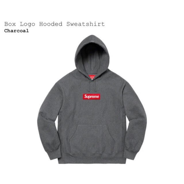 SupremeBoxLogoHoodedSweatshirt Charcoal