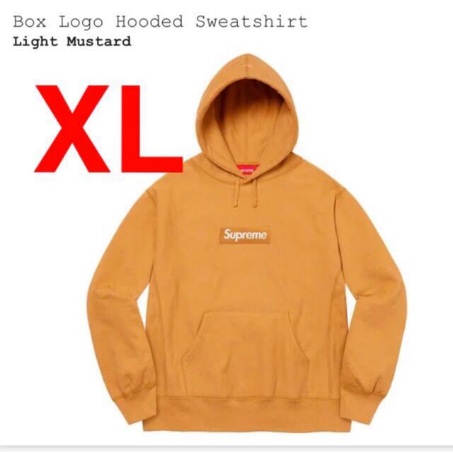 Supreme Box Logo Hooded Sweatshirt マスタード