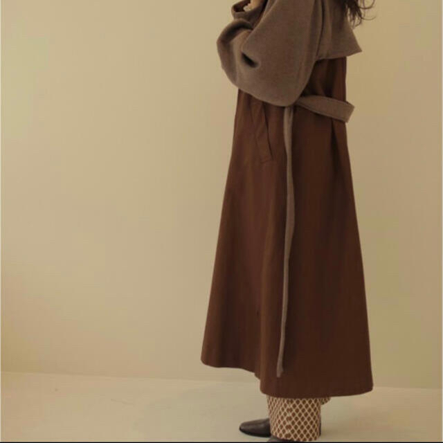 値下げ iam volume tuck wool trench coat