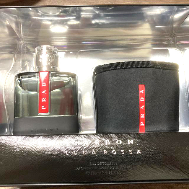 プラダ PRADA 100ml香水ルナロッサカーボン 限定 ポーチセット  新品