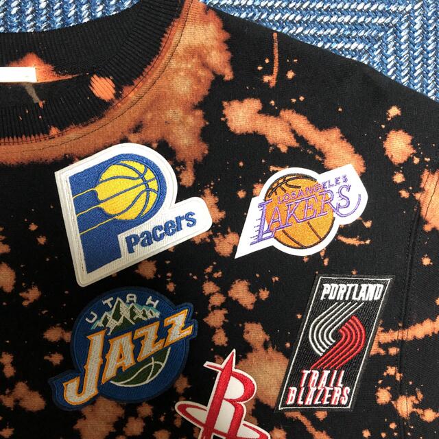 激レア 90s NBA UNK スウェット トレーナー パッチワーク  刺繍