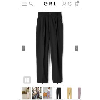 グレイル(GRL)のGRL ベーシックストレートパンツ（黒）(カジュアルパンツ)