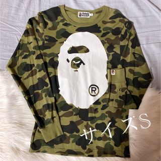 アベイシングエイプ(A BATHING APE)のA BATHING APE GREEN CAMO L/S TEE(Tシャツ/カットソー(七分/長袖))