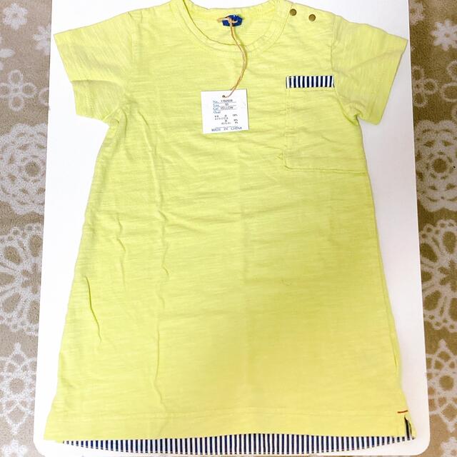 《新品･未使用》女の子Tシャツワンピース キッズ/ベビー/マタニティのキッズ服女の子用(90cm~)(ワンピース)の商品写真