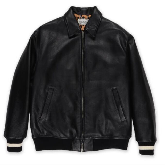 WACKO MARIA  LEATHER VARSITY JACKET