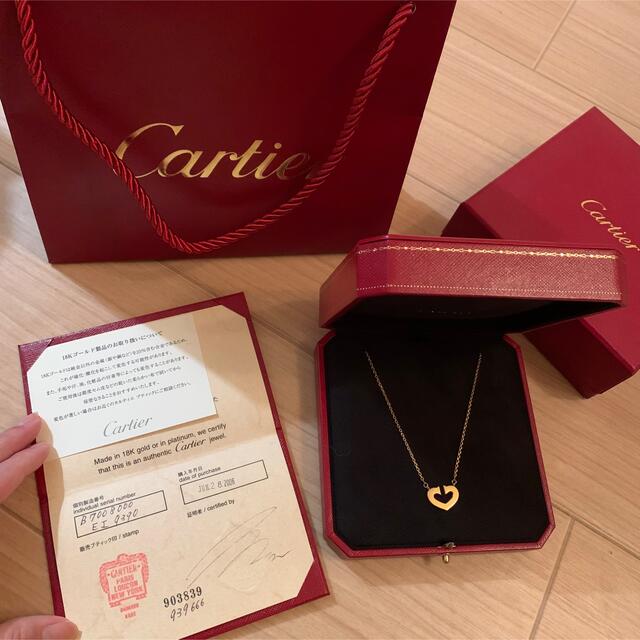 Cartier - カルティエ  Cartier ハートネックレス　新式留め具　Cハート