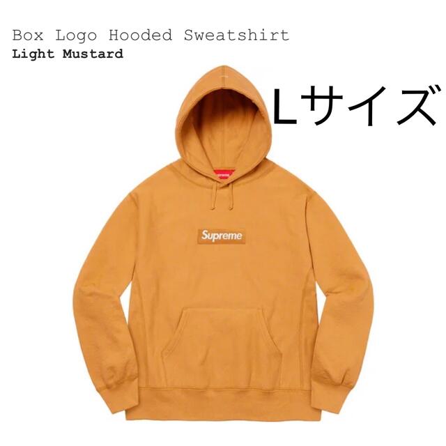 LightMustardサイズSupreme Box Logo Hooded Sweatshirt