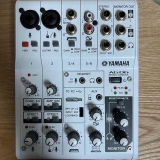 ヤマハ(ヤマハ)の【極美品】YAMAHA AG06 オーディオインターフェースミキサー(オーディオインターフェイス)