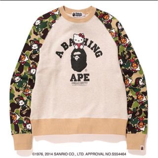 アベイシングエイプ(A BATHING APE)のA BATHING APE×ハローキティ　スウェット　XL(スウェット)