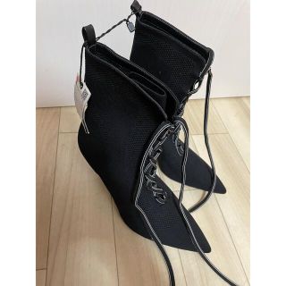 ザラ(ZARA)のZARA ザラ 黒 ブーツ ハイヒール レースアップ 40サイズ 25.5(ブーツ)