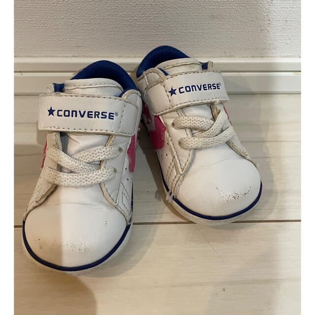 CONVERSE(コンバース)のconverse ピンク×ネイビー　12.5㎝ キッズ/ベビー/マタニティのベビー靴/シューズ(~14cm)(スニーカー)の商品写真