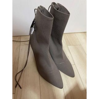 ザラ(ZARA)のZARA ザラ ブーツ ハイヒール レースアップ 40 25.5 ダークベージュ(ブーツ)