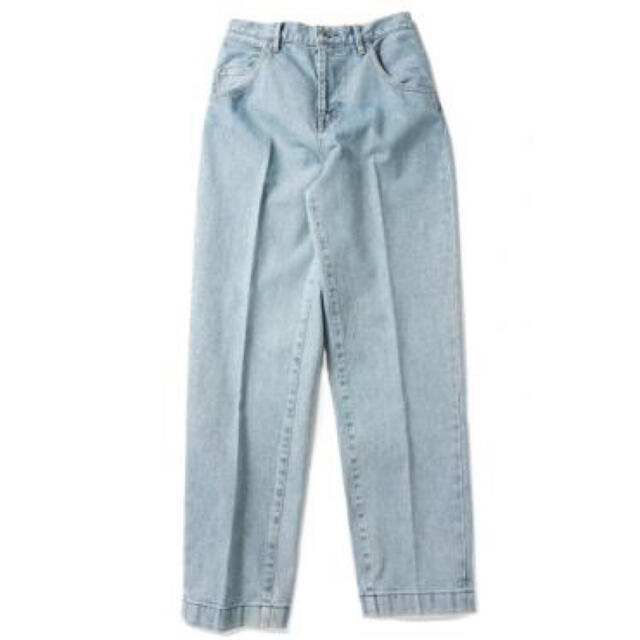 neon sign straight denim slacks