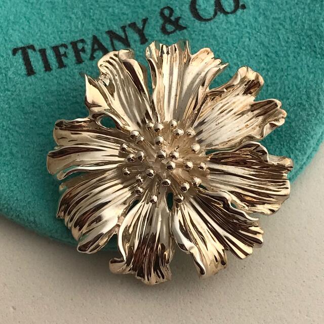 ブローチ/コサージュTiffany ヴィンテージ マリーゴールドブローチ希少美品