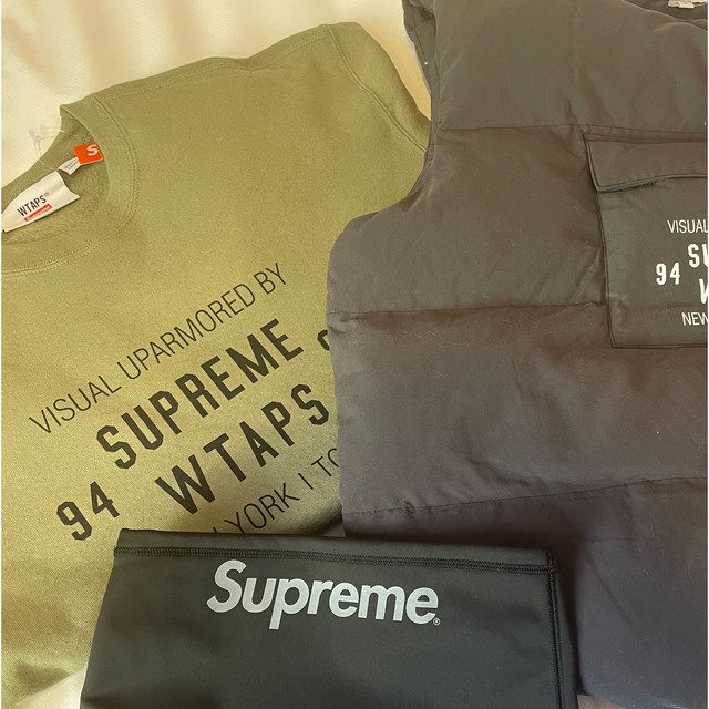 【新品未使用】Supreme wtaps Crewneck Oliveboxlogo