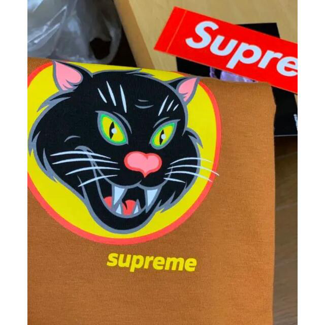 Supreme Black Cat Tee / Orange L Size