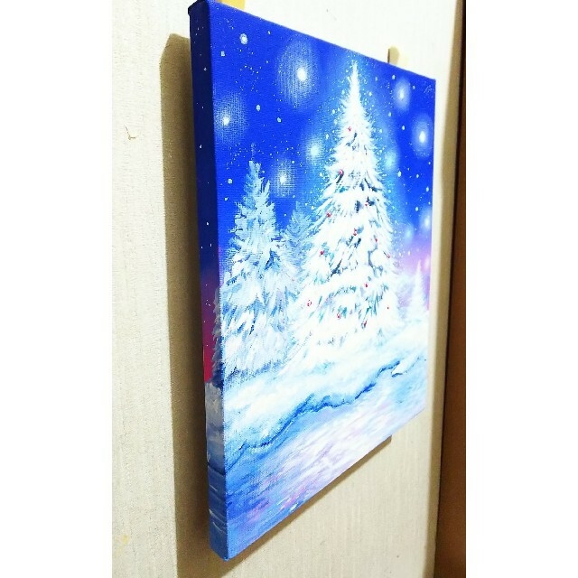 アクリル画   ☆White Christmas☆ エンタメ/ホビーの美術品/アンティーク(絵画/タペストリー)の商品写真