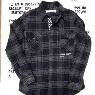 オフホワイト(OFF-WHITE)の［中古］off-white フランネル クォート シャツ L(シャツ)