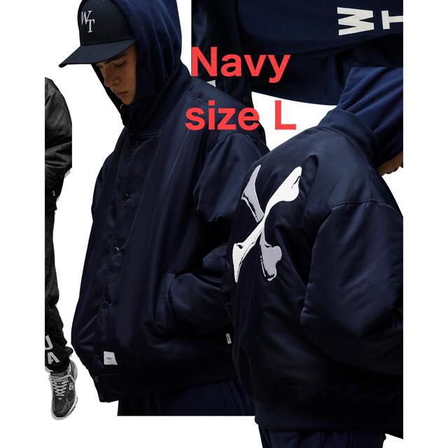 WTAPS TEAMJACKET / NAVY/Size M 02 クロスボーン