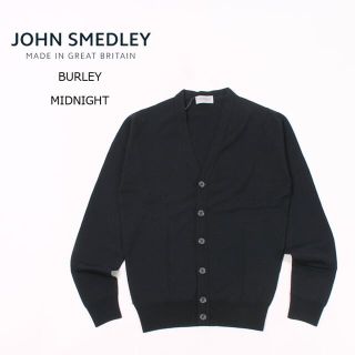 ジョンスメドレー カーディガン BURLEY MIDNIGHTネイビー24G L