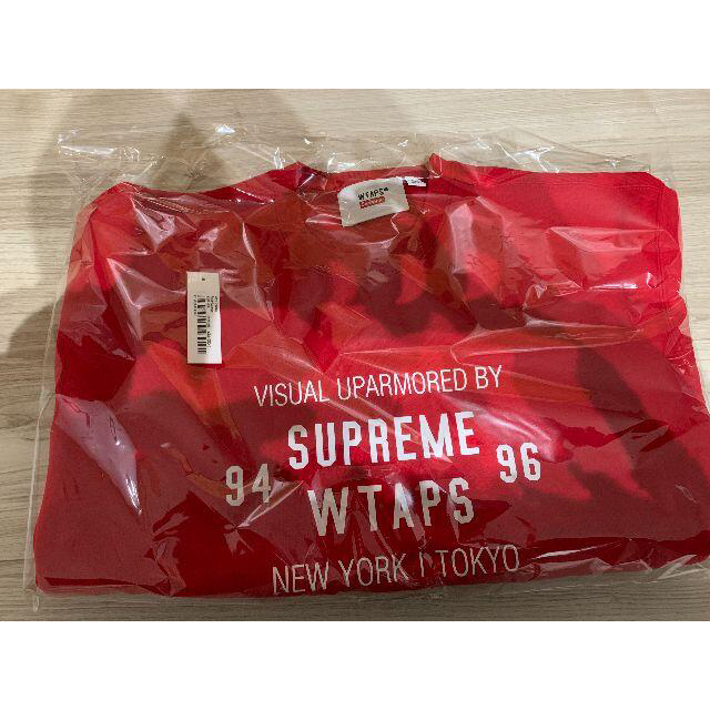 新品 Lサイズ supreme wtaps Crewneck RED