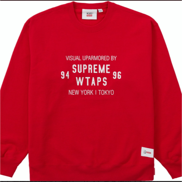 新品 Lサイズ supreme wtaps Crewneck RED 3