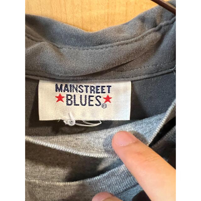 Main street blue メンズ　オーバーサイズシャツ　グレー