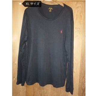 ポロラルフローレン(POLO RALPH LAUREN)の美品　ポロ・ラルフローレン　XLサイズ　 ロングTシャツ　ダークグレー(Tシャツ/カットソー(七分/長袖))