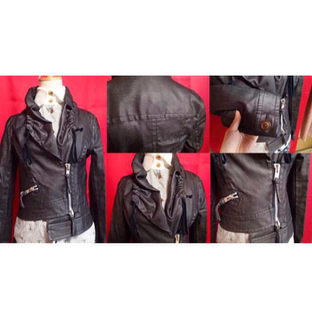 Vivienne Westwood(ヴィヴィアンウエストウッド)の♡VW♡デニムライダースジャケット未使用 レディースのジャケット/アウター(ライダースジャケット)の商品写真