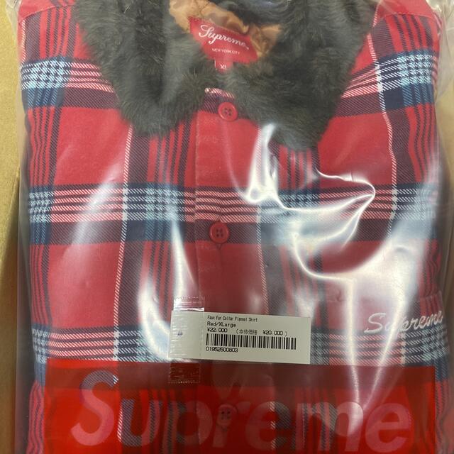 supreme faux fur collar flannel shirt