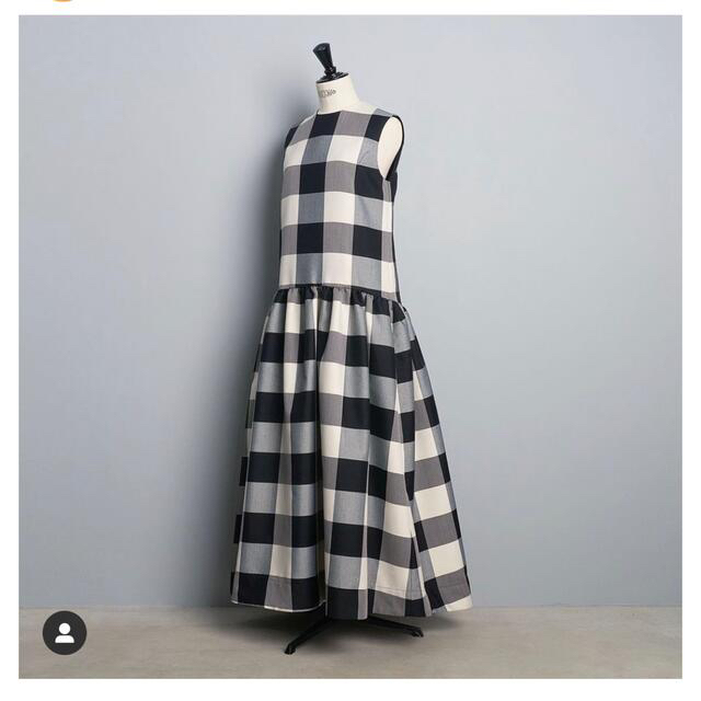 PaleJute Block Check dress long