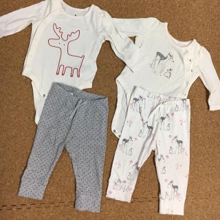 ベビーギャップ(babyGAP)のベビーギャップ セットアップ2枚セット70(ロンパース)