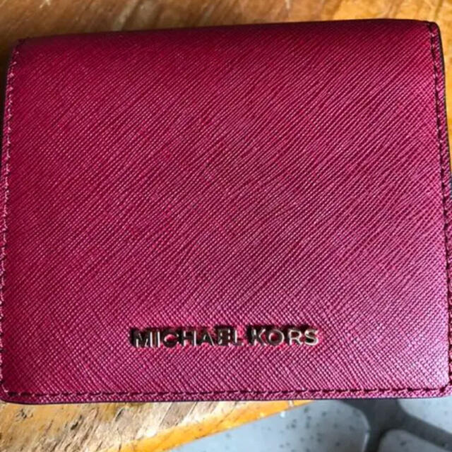 ★新品 MICHAEL KORS マイケルコース 折り財布 ピンク レッド