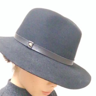 マウジー(moussy)のmoussy つば広ハット ブラックorベージュ(ハット)