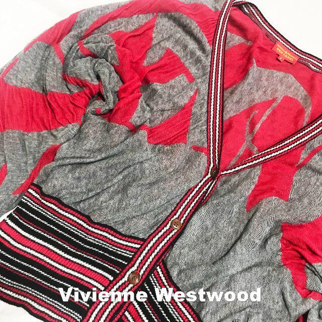 Vivienne Westwood(ヴィヴィアンウエストウッド)の【Vivienne Westwood】フォントロゴ 刺繍ORBロゴ カーディガン レディースのトップス(カーディガン)の商品写真
