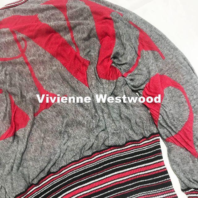 Vivienne Westwood(ヴィヴィアンウエストウッド)の【Vivienne Westwood】フォントロゴ 刺繍ORBロゴ カーディガン レディースのトップス(カーディガン)の商品写真