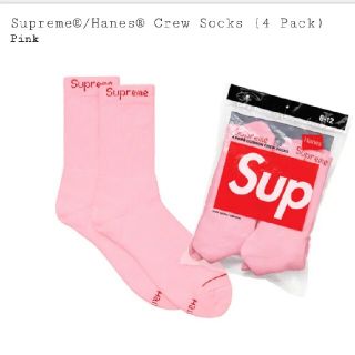 シュプリーム(Supreme)のsupreme 靴下 ピンク 1セット(ソックス)