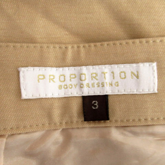 PROPORTION BODY DRESSING(プロポーションボディドレッシング)のプロポーション ボディドレッシング フレアスカート ミニ丈 無地 3 ベージュ レディースのスカート(ミニスカート)の商品写真