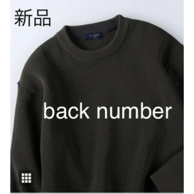 BACK NUMBER(バックナンバー)の【新品】BACK NUMBER 畦編みクルーネックニット メンズのトップス(ニット/セーター)の商品写真