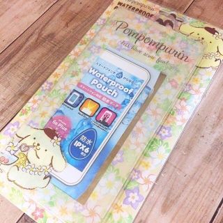 サンリオ(サンリオ)のスノボ ポムポムプリン スマホケース 防水 ケース 防水ポーチ(iPhoneケース)