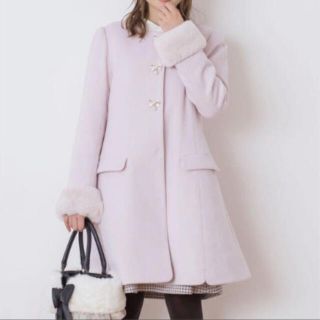 新品♡ロディスポット  dreaminリボンノーカラーコート ホワイト