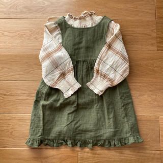 キャラメルベビー&チャイルド(Caramel baby&child )のliilu organics 20aw ブラウス ワンピース(ワンピース)