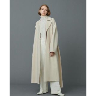 N.O.R.C ウールリバービッグカラーコート エクリュ 2(ロングコート)