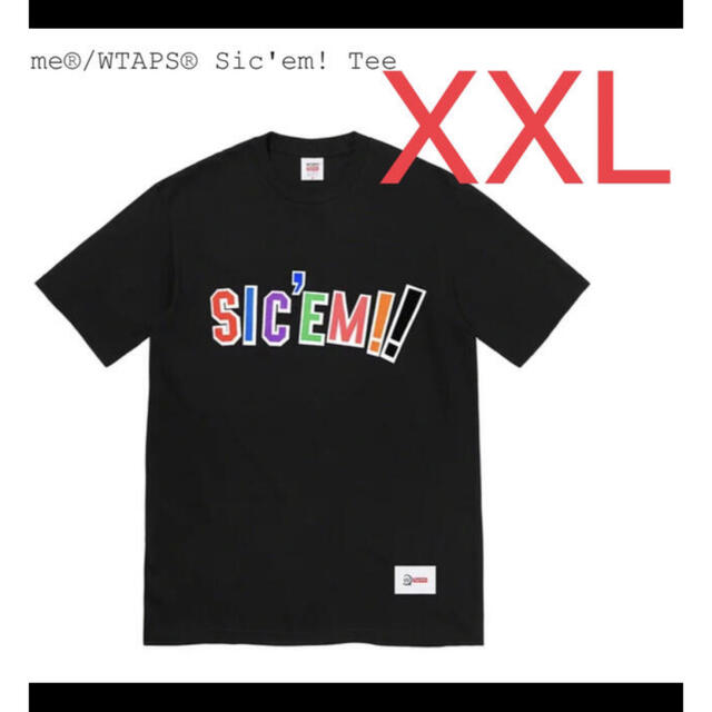 supreme wtaps sic'em tee 黒　XXL 新品Tシャツ/カットソー(半袖/袖なし)