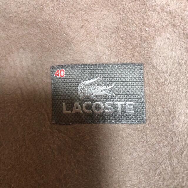 LACOSTE(ラコステ)のラコステ Pコート ムートン 羊革 美品 グレー ブルゾン レディースのジャケット/アウター(ムートンコート)の商品写真