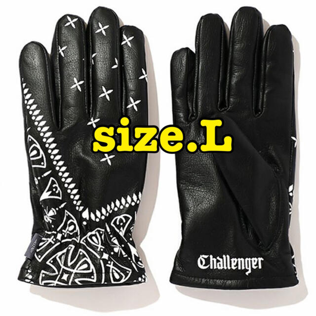 L サイズ　Challenger Bandana leather glove メンズのファッション小物(手袋)の商品写真