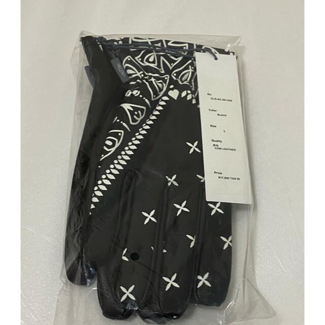 L サイズ　Challenger Bandana leather glove メンズのファッション小物(手袋)の商品写真