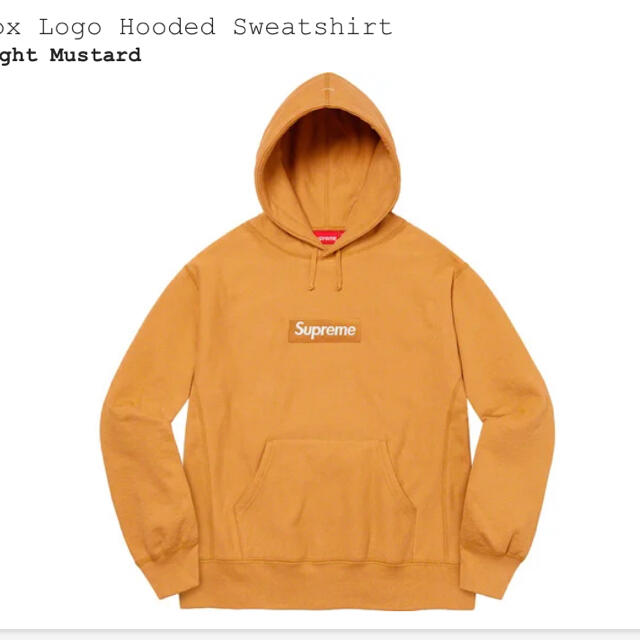 SupremeBoxLogoHoodedSweatshirt Mustard