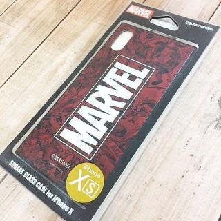 マーベル(MARVEL)のMARVEL iPhoneX/Xs 硬質ガラス素材 スマホケース MV131C(iPhoneケース)