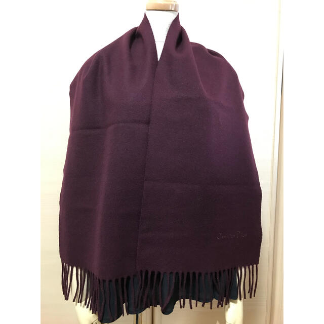 Christian Dior ディオール ウール マフラー ストール ボルドー
